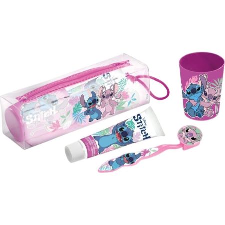 Disney Stitch Neceser Set de higiene dental infantil convierte el cepillado en una experiencia divertida