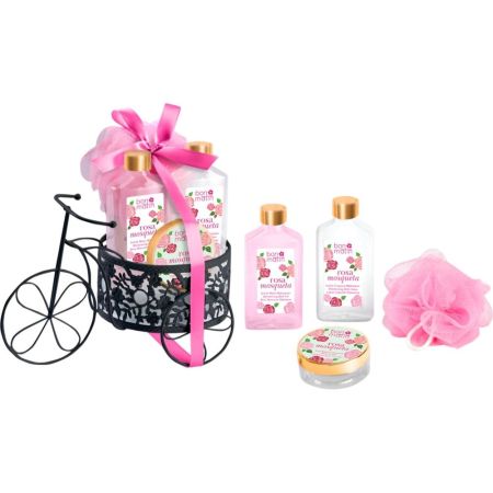 Bon Matin Rosa Mosqueta Triciclo Set Set de baño hidratante y relajante ideal para regalar o darte un capricho con aroma a rosa mosqueta