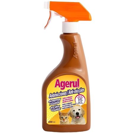 Agerul Antimicciones De Perros Y Gatos Repelente antiorina inofensivo hace desaparecer el hábito de miccionar en un lugar determinado 500 ml