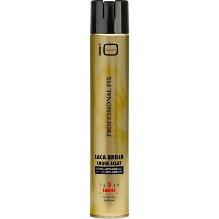 Io Planet Professional Fix Laca Brillo Con Queratina Fuerte Nº3 Laca fijadora con sistema antihumedad ofrece brillo y volumen con queratina para todo tipo de cabello 400 ml