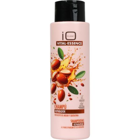 Io Planet Vital Essence Champú Reparador Champú con aceite de argán y queratina reparan y aporta brillo para cabellos secos o dañados 500 ml