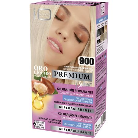 Io Planet Premium Colour Coloración Permanente Superaclarante Tinte con oro líquido para un color intenso y brillo de larga duración superaclarante