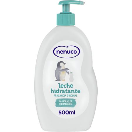 Nenuco Fragancia Original Leche Hidratante Leche hidratante para bebé de textura cremosa ofrece 24 horas de hidratación profunda 500 ml