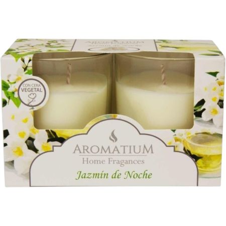 Aromatium Vela perfumada 15horas duracion duplo jazmin de noche 2 x 57gr