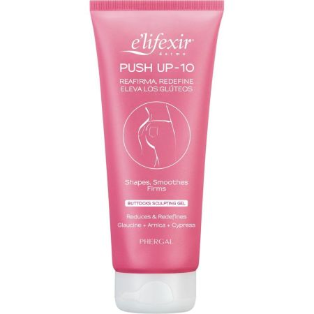 Elifexir Push Up-10 Crema Reafirmante Redensificante Glúteos Crema corporal de rápìda absorción y efecto escultor multiactivo eleva define y reafirma 200 ml