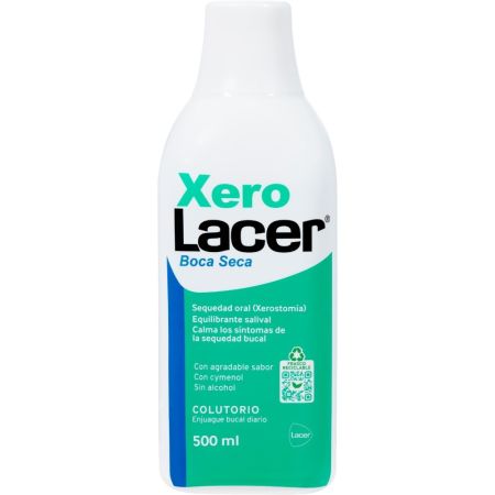 Lacer Xero Boca Seca Colutorio Enjuage bucal con fórmula avanzada sin alcohol calma los síntomas de la sequedad bucal 500 ml
