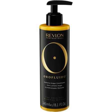 Revlon Professional Orofluido Acondicionador Radiante Acondicionador vegano intensivo hidrata repara suaviza y restaura para cabello seco y dañado 240 ml