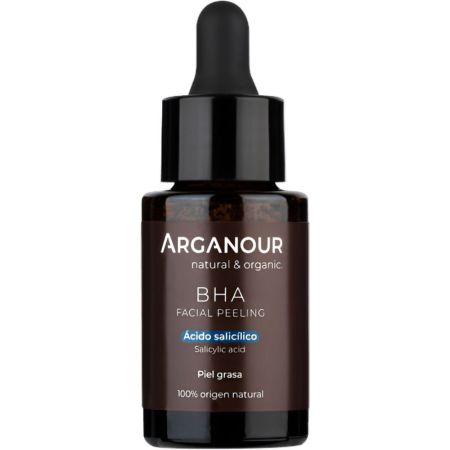Arganour Bha Pieles Grasas Peeling Facial Exfoliante facial desobstruye poros elimina impurezas y puntas negros para piel uniforme y radiante 30 ml