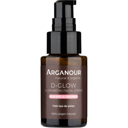 Arganour D-Glow Pro-Vitd & Ferúlico Illuminating Facial Cream Crema facial iluminadora activa la síntesis de vitamina d reforzando y mejorando hidratación para piel jugosa y luminosa 30 ml