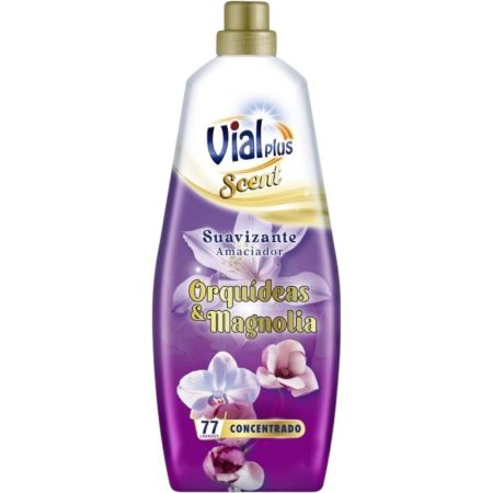 Vialplus Orquideas Y Magnolia Suavizante Amaciador Suavizante concentrado ofrece aroma floral fresco y agradable en la ropa 77 lavados 1400 ml