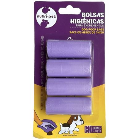 Nutri-Pet Bolsas Higiénicas Para Excrementos Bolsas higiénicas para excrementos 22,1x30 cm 60 uds