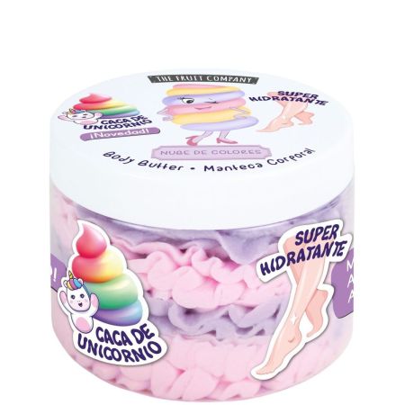 The Fruit Company Caca De Unicornio Nube De Colores Body Butter Manteca corporal vegana super hidratante 48 h 300 gr