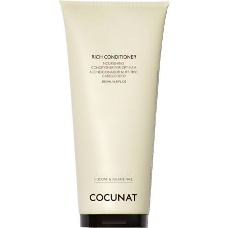 Cocunat Rich Acondicionador Acondicionador nutritivo desenreda alisa cutículas y restaura puntas abiertas para cabello seco dañado rizado o teñido 200 ml