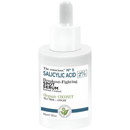 Biovène The Concious Nº5 Salicylic Acid Spot Serum Organic Coconut Sérum exfoliante antiimperfecciones y antimanchas con aceite de coco 30 ml