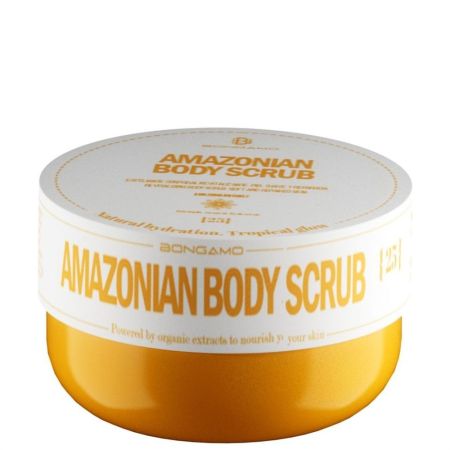 Bongamo Amazonian Body Scrub Exfoliante corporal de textura cremosa suaviza la piel dejándola más lisa y luminosa con aroma a vainilla 200 ml
