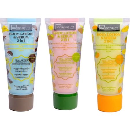Idc Institute Body Lotion & Serum 2 In 1 Sérum corporal y crema hidratante nutre y suaviza la piel dejándola tersa suave y rejuvenecida 150 ml 1 ud