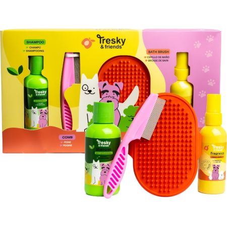Tresky & Friends Cuidado Para Tu Mascota Estuche Set de cuidado para perros transforma el baño en una experiencia de spa y juego mimando a tu mascota