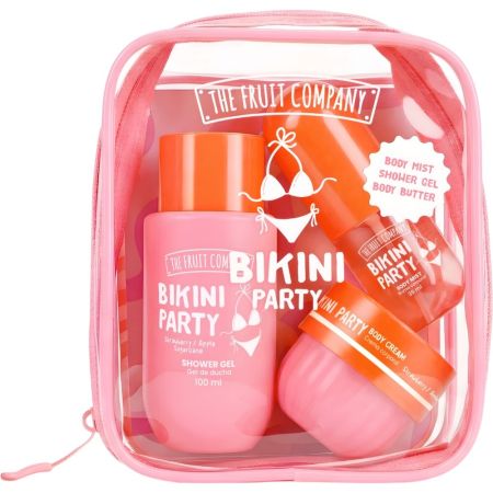 The Fruit Company Bikini Party Neceser Set de viaje refrescante lleva contigo la energía más divertida del verano con aroma dulce a manzana y fresa