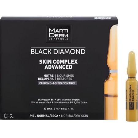 Martiderm Black Diamond Skin Complex Advanced Ampollas faciales previenen y tratan los signos de envejecimiento 30 uds