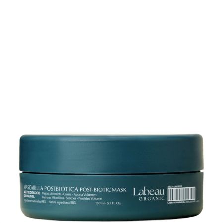 Labeau Organic Aceite De Coco Mascarilla Postviótica Mascarilla voluminizadora reequilibra la microbiota para cabello sano y voluminoso 150 ml