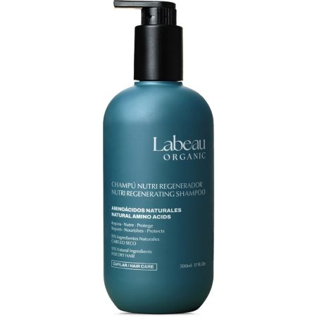 Labeau Organic Aceite De Argán Champú Nutri-Regenerador Champú nutriregenerador ayuda a dar volumen y brillo para cabello normal seco y dañado 500 ml