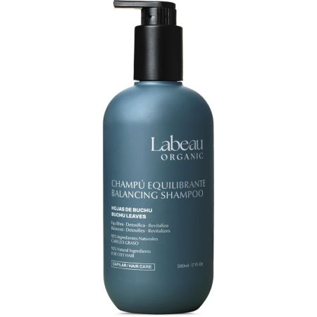 Labeau Organic Hojas De Buchú Champú Equilibrante Champú equilibrante seborregulador purificante antioxidante y antiséptico para un cabello sano 500 ml