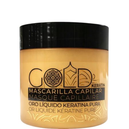 Lov'Yc Gold Keratin Mascarilla Capilar Mascarilla de keratina pura refuerza y protege el cabello sensibilizado y deshidratado 400 ml