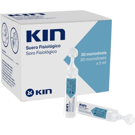 Kin Suero Fisiológico Suero fisiológico indicado para personas con ojos y fosas nasales sensibles 30x5 ml
