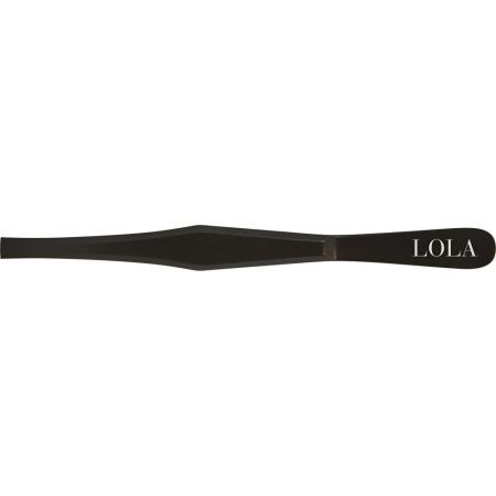 Lola Pinza De Depilar Punta Recta Negra Pinza de depilar de acero de alta calidad permite que el vello se retire con facilidad 7,6 cm