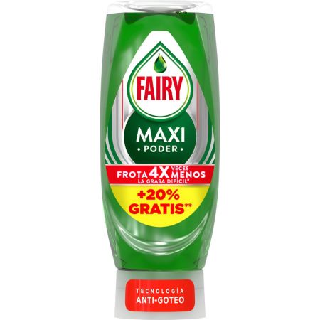 Fairy Lavavajillas Maxi Poder Formato Especial Lavavajillas a mano antigoteo ofrece limpieza fácil y sin esfuerzo con aroma irresistible y fresco 450 ml