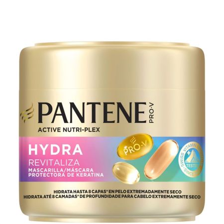 Pantene Pro-V Nutri-Plex Hydra Revitaliza Mascarilla Protectora Mascarilla de keratina nutre intensamente hasta 8 capas ofreciendo brillo para cabello extremadamente seco 300 ml