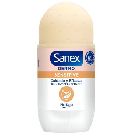 Sanex Dermo Sensitive Cuidado Y Eficacia Desodorante Roll-On Desodorante minimiza el riesgo de irritaciones 48 horas de protección eficaz 50 ml