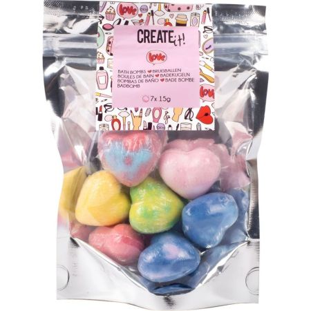 Create It! Love Bombas De Baño Mini Set Set de sales de baño en forma de corazón gran relajación 8 uds