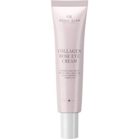 Seoul Glam Collagen Rose Eye Cream Contorno de ojos revitalizante reafirma hidrata y suaviza ofreciendo un aspecto luminoso con rosa y colágeno 15 gr