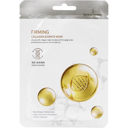 Beauugreen Firming Collagen Essence Mask Mascarilla facial coreana reafirmante hidrata y restaura la elasticidad con colágeno para una piel joven y radiante