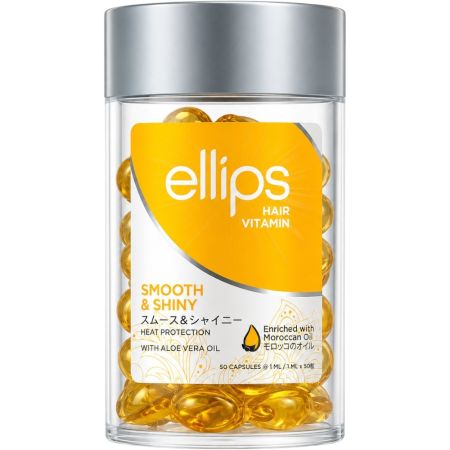 Ellips Smooth & Shiny Hair Vitamin Vitamina capilar con protección térmica y aceite de argán repara y protege para todo tipo de cabello