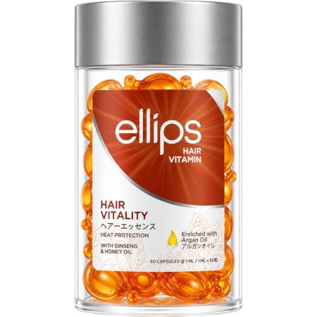 Ellips Hair Vitality Hair Vitamin Vitamina capilar con protección térmica y aceite de argán fortalece y repara para cabello quebradizo