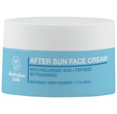 Imagen de Australian Gold After Sun Face Cream After sun facial ideal para calmar hidratar y rejuvenecer la piel con ácido hialurónico y niacinamida 50 ml