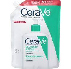Imagen de Cerave Gel Limpiador Espumoso Recarga Gel limpiador espumoso hidratante y calmante elimina exceso de grasa y suciedad con ácido hialurónico 473 ml