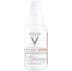 Imagen de Vichy Capital Soleil Uv-Age Daily Pigment Fluide Teinté Spf 50+ Fluido solar facial con color antifotoenvejecimiento previene manchas y arrugas 40 ml