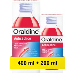 Imagen de Oraldine Colutorio Antiséptico Formato Especial Enjuage bucal antigingivitis trata y previene problemas bucales 600 ml