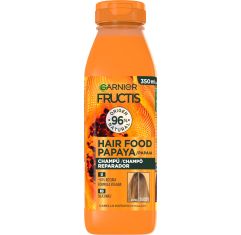 Imagen de Fructis Hair Food Papaya Champú Champú vegano reparador trata y repara sin apelmazar para cabello dañado 390 ml