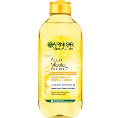 Imagen de Garnier Skin Active Agua Micelar Vitamina C Agua micelar desmaquillante limpiadora e iluminadora no deja residuos 400 ml