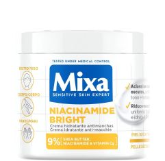 Imagen de Mixa Niacinamide Bright Crema Hidratante Antimanchas Crema corporal sin perfume hidrata y restaura la barrera cutánea para rostro cuerpo y manos 400 ml