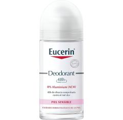 Imagen de Eucerin Deodorant Desodorante Roll-On Desodorante 0% alcohol protege la piel sensible al efecto del sudor 24 horas 50 ml