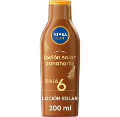 Imagen de Nivea Sun Loción Solar Zanahoria Spf 6 Loción solar de zanahoria bronceado dorado intensivo y duradero 200 ml