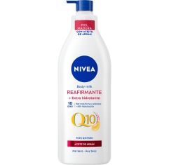 Imagen de Nivea Q10 Aceite De Argán Reafirmante Body Milk Leche corporal reafirma y mejora la elasticidad ofreciendo piel firme 48 horas con agradable aroma 400 ml
