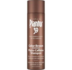 Imagen de Plantur 39 Phyto-Caffeine Color Brown Shampoo Champú de fitocafeína ofrece color castaño más intenso cubriendo canas y evitando la caída durante la menopausía 250 ml
