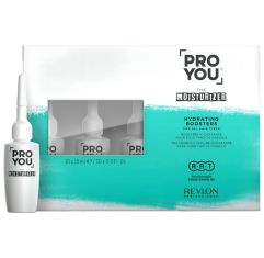 Imagen de Revlon Professional Proyou The Moisturizer Hydrating Bossters Tratamiento capilar intensivo ofrece hidratación brillo y suavidad para cabello seco y deshidratado 10x15 ml