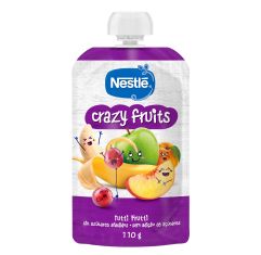 Nestle Bolsita Crazy Fruits Tutti Frutti Bolsita sin azúcares añadidos fruta 100% natural con vitamina c a partir de 12 meses 110 gr